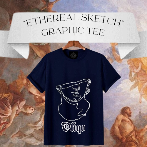 "Ethereal Sketch" Regular fit graphic tee