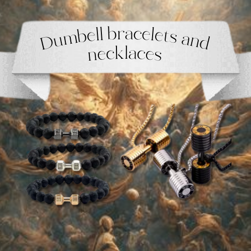 Dumbell Necklace and Bracelet